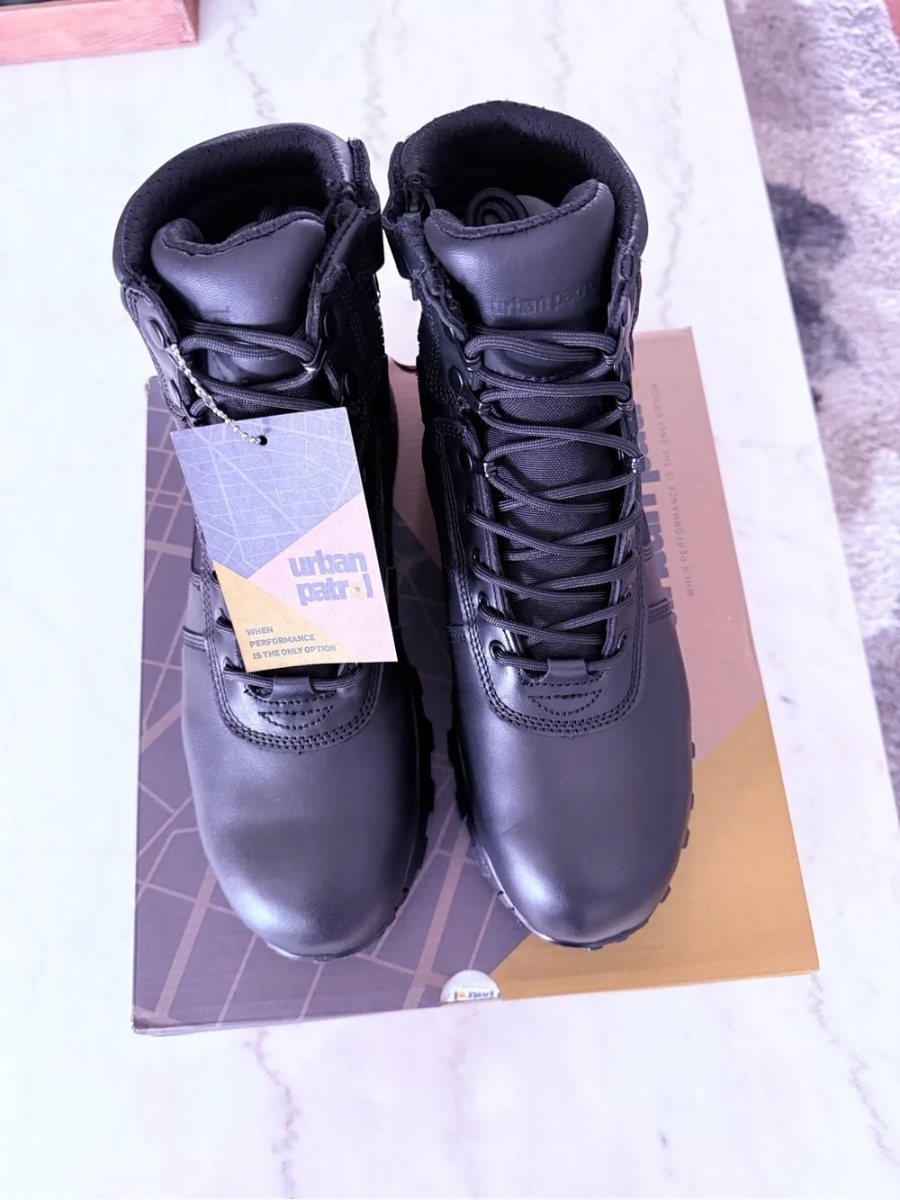Men’s Black Tactical Boots - Rugged Combat Style